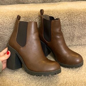 Brown ankle boots